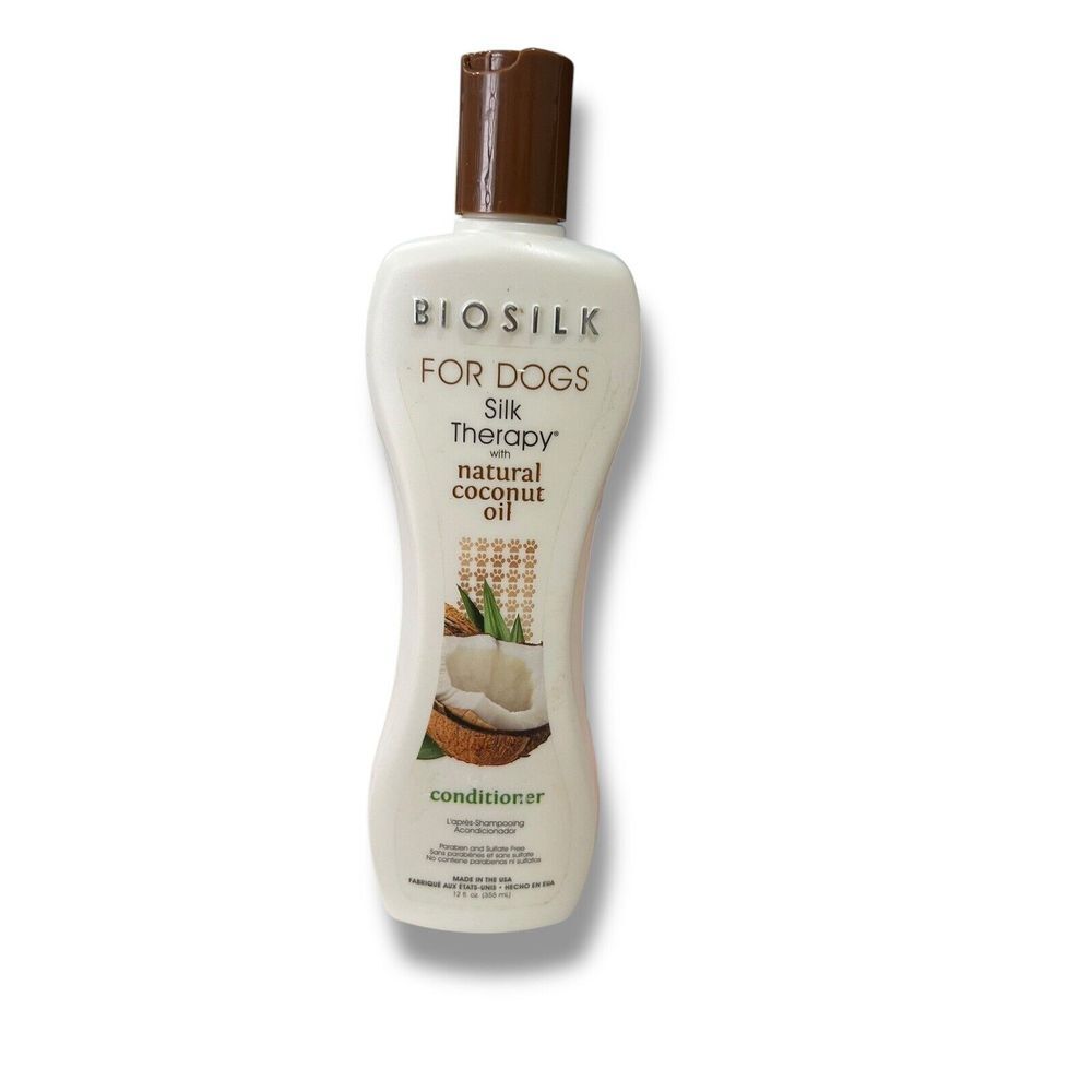 BioSilk for Dogs Silk Therapy Conditioner with 12 Fl Oz (Pack of 1), Beige